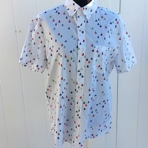 J. Crew Mercantile Men's Medium Button Down Shirt with Sailboats